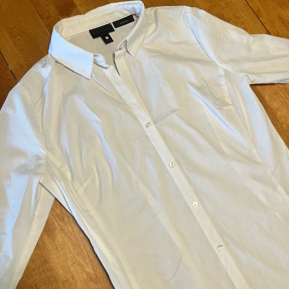 Worthington White Button Down Shirt Classic Top